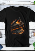Zwarte t-shirt halftone  Old Money Bandende piano vol geld OM075