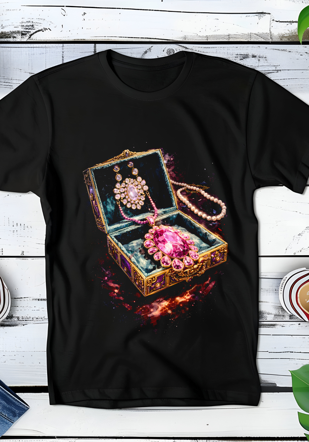 Zwarte t-shirt halftone  Old Money Juwelenkist OM078