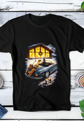 Zwarte t-shirt halftone  Old Money Winter OM082