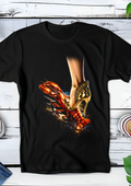 Zwarte t-shirt halftone  Old Money Kreeft OM089