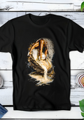 Zwarte t-shirt halftone  Old Money Oester OM100