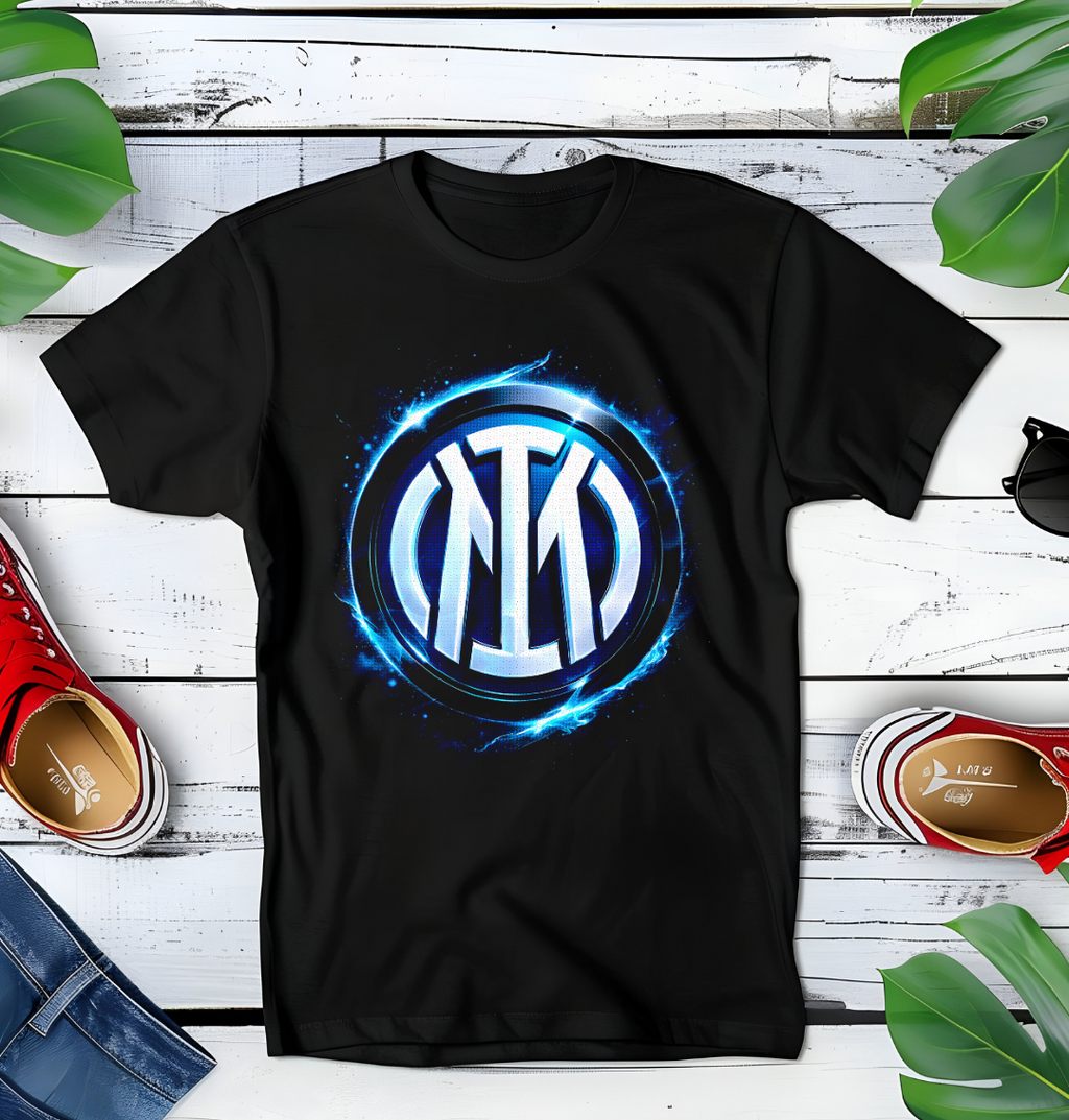 T-shirt noir à demi-teintes INTERNAZIONALE