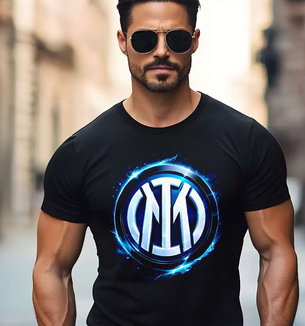 T-shirt noir à demi-teintes INTERNAZIONALE