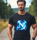T-shirt noir à motif demi-teinte NAPOLI