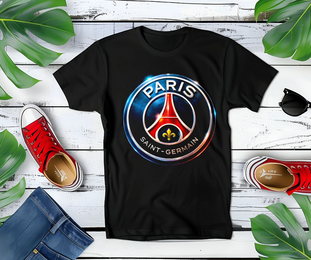 Zwarte t-shirt halftone  PARIS SAINT  GERMAIN