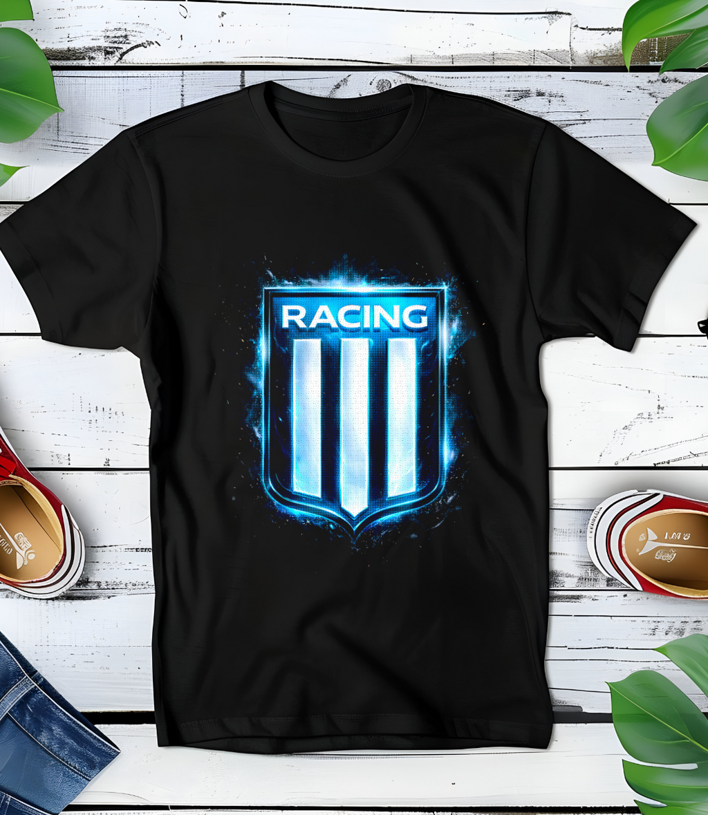 T-shirt noir à motif demi-teinte RACING CLUB DE AVELLANEDA