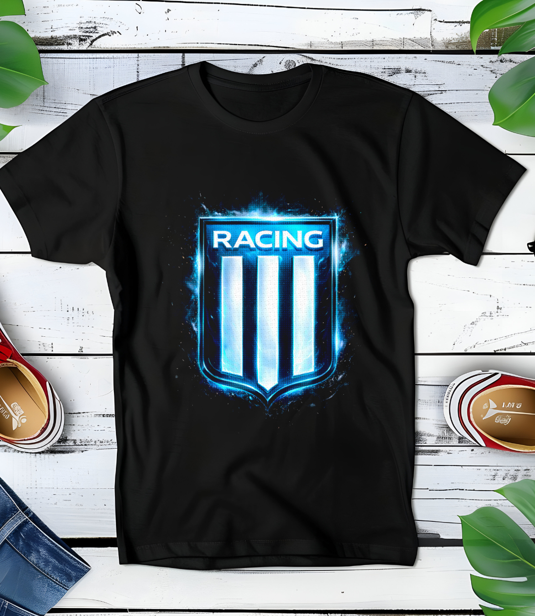 Zwarte t-shirt halftone  RACING CLUB DE AVELLANDE