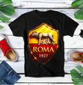 T-shirt noir à demi-teintes ROMA