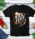 T-shirt noir à demi-teintes SANTOS FC