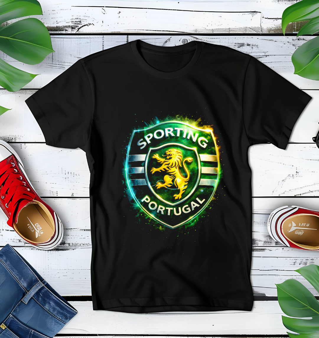 Zwarte t-shirt halftone  SPORTING CP