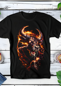 T-shirt noir à motif demi-teintes Bull AS108
