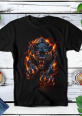 T-shirt noir à motif demi-teintes Black Panther AS011