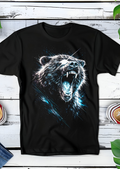 T-shirt noir à motif loutre AS012