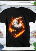 T-shirt noir à motif demi-teinte Aigle AS018