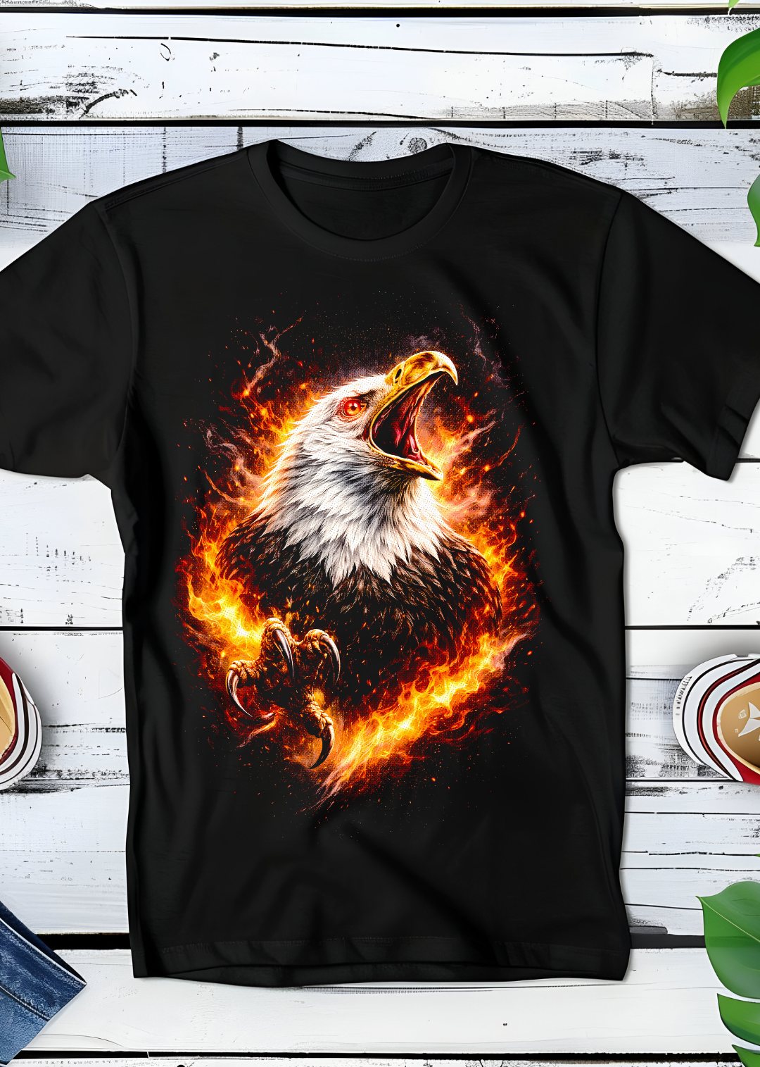 T-shirt noir à motif demi-teinte Aigle AS018