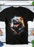 T-shirt noir Pitbull en demi-teintes AS002