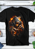 T-shirt noir à motif demi-teintes Gorilla AS035