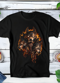 T-shirt noir à motif demi-teintes Wolves AS037