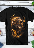 T-shirt noir à motif demi-teintes Bull AS050