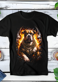 T-shirt noir à demi-teintes American Stafford AS062
