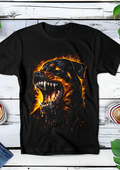 T-shirt noir Rottweiler en demi-teintes AS083