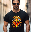 Zwarte t-shirt halftone  VILLAREAL